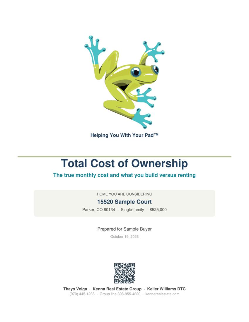 Total Cost of Ownership example, page 1 of 5